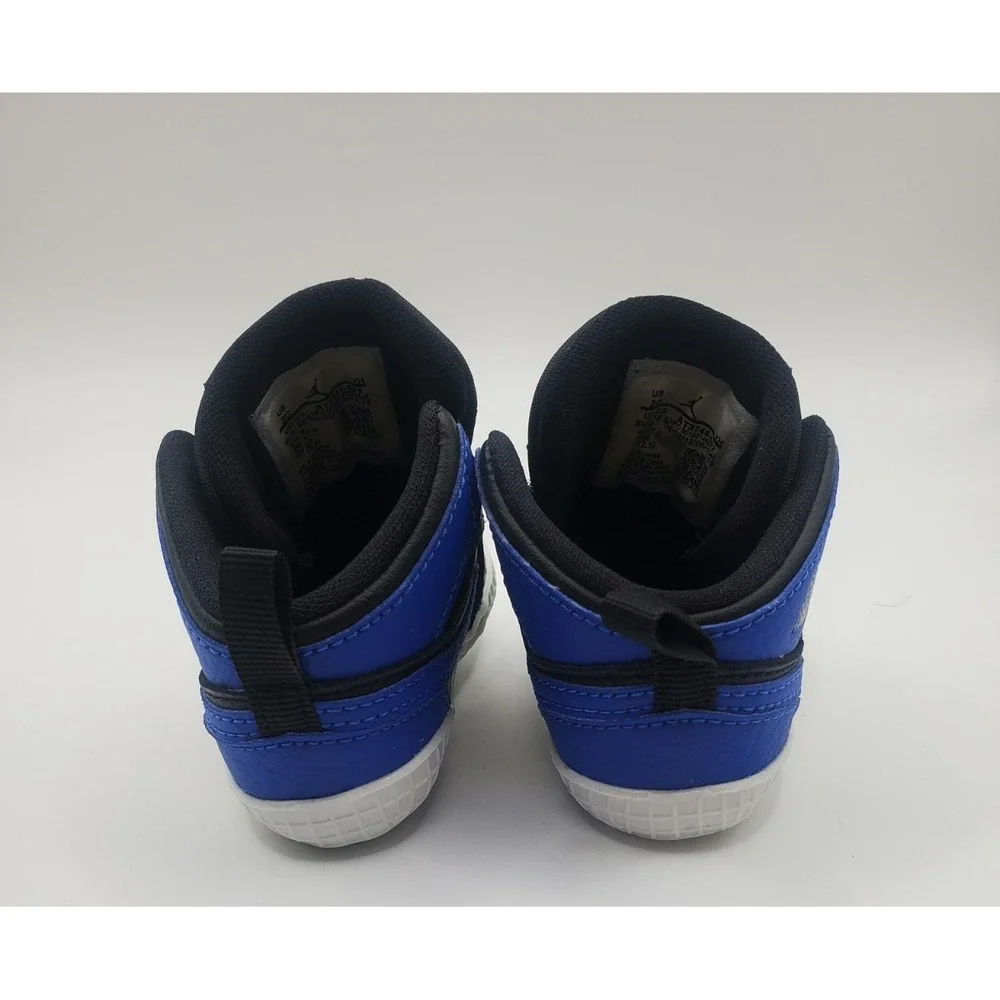 Nike Jordan 1 Crib Bootie Black Varsity Royal White Athletic‎ Baby Shoes 3C